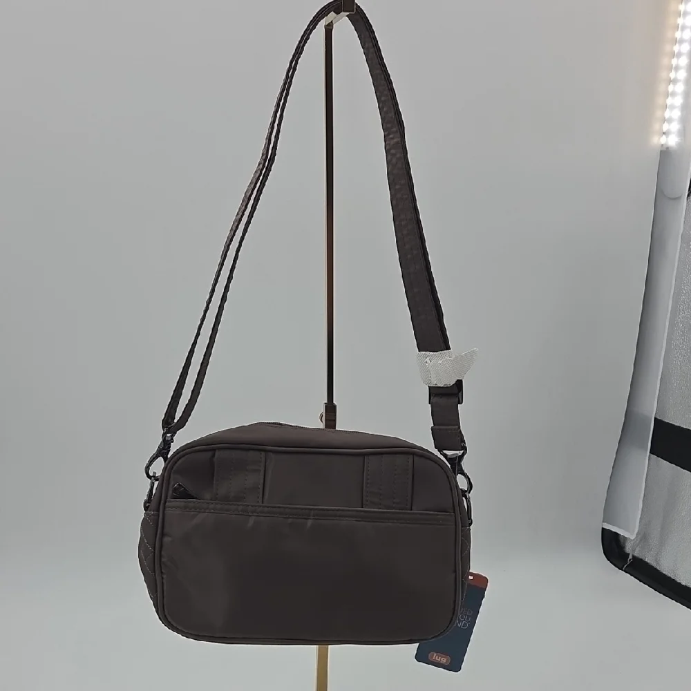Lug Carousel Quilted Messenger Bag in Walnut NWT